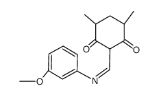 2-m-Methoxyphenyliminmomethyl-4,6-dimethylcyclohexane-1,3-dione Structure