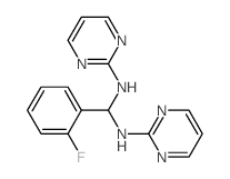 1-(2-fluorophenyl)-N,N-dipyrimidin-2-yl-methanediamine Structure