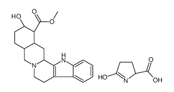 methyl (16β,17α,20α)-17-hydroxyyohimban-16-carboxylate , compound with 5-oxo-L-proline (1:1)结构式