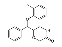 3-Morpholinone, 6-[(2-methylphenoxy)phenylmethyl] Structure