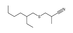 3-(2-ethylhexylsulfanyl)-2-methylpropanenitrile Structure