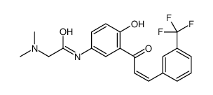 2-(dimethylamino)-N-[4-hydroxy-3-[1-oxo-3-[3-(trifluoromethyl)phenyl]allyl]phenyl]acetamide Structure