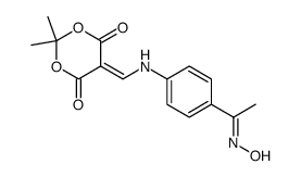 1,3-Dioxane-4,6-dione, 5-[[[4-[1-(hydroxyimino)ethyl]phenyl]amino]methylene]-2,2-dimethyl Structure