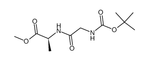 N-Boc-glycinyl-L-alanine methyl ester Structure