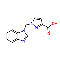 1-(1H-Benzimidazol-1-ylmethyl)-1H-pyrazole-3-carboxylic acid结构式