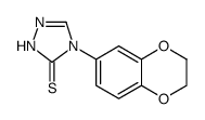 3H-1,2,4-Triazole-3-thione, 4-(2,3-dihydro-1,4-benzodioxin-6-yl)-2,4-dihydro Structure