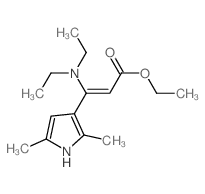 ethyl 3-diethylamino-3-(2,5-dimethyl-1H-pyrrol-3-yl)prop-2-enoate结构式