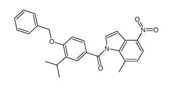 1-(3-isopropyl-4-benzyloxybenzoyl)-7-methyl-4-nitro-1H-indole Structure