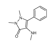 1,2-dimethyl-4-methylamino-5-phenyl-1,2-dihydro-pyrazol-3-one结构式