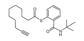 S-2-(tert-butylcarbamoyl)phenyl dec-9-ynethioate结构式