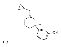3-(1-Cyclopropylmethyl-3-methyl-piperidin-3-yl)-phenol; hydrochloride Structure