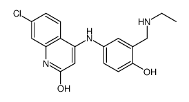 7-chloro-4-[3-(ethylaminomethyl)-4-hydroxyanilino]-1H-quinolin-2-one结构式