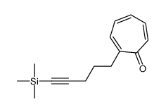 2-(5-trimethylsilylpent-4-ynyl)cyclohepta-2,4,6-trien-1-one结构式