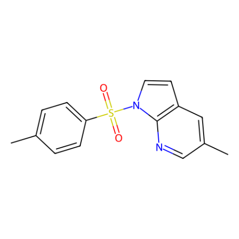 5-甲基-1-[(4-甲基苯基)磺酰基]-1H-吡咯并[2,3-b]吡啶结构式
