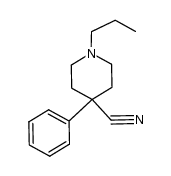 4-phenyl-1-propylpiperidine-4-carbonitrile结构式