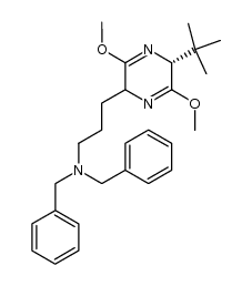 (2S,5R)-2-tert-butyl-5-[3-(dibenzylamino)propyl]-2,5-dihydro-3,6-dimethoxypyrazine Structure