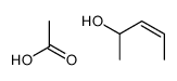 acetic acid,pent-3-en-2-ol结构式