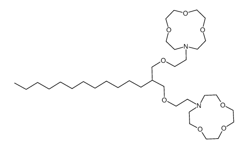 (5-dodecyl-3,7-dioxanonane-1,9-diyl)bis(monoaza-12-crown-4)结构式