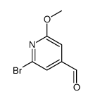 2-bromo-6-methoxypyridine-4-carbaldehyde Structure