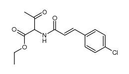 (E)-ethyl 2-(3-(4-chlorophenyl)acrylamido)-3-oxobutanoate Structure