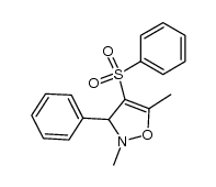 2,5-dimethyl-3-phenyl-4-phenylsulphonyl-2,3-dihydroisoxazole结构式