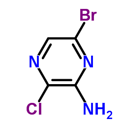 6-Bromo-3-chloro-2-pyrazinamine Structure