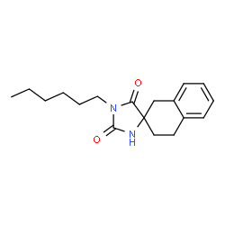 1'-Hexylspiro[tetralin-2,4'-imidazolidine]-2',5'-dione结构式