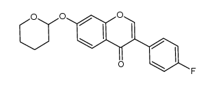 4'-fluoro-7-(tetrahydropyran-2-yloxy)isoflavone结构式