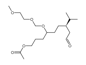 (7R)-7-isopropyl-4-((2-methoxyethoxy)methoxy)-9-oxononyl acetate结构式