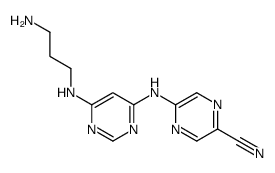 5-[[6-(3-aminopropylamino)pyrimidin-4-yl]amino]pyrazine-2-carbonitrile Structure