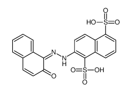 2-[2-(2-oxonaphthalen-1-ylidene)hydrazinyl]naphthalene-1,5-disulfonic acid结构式