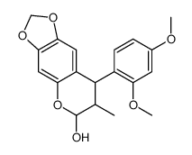 8-(2,4-dimethoxyphenyl)-7-methyl-7,8-dihydro-6H-[1,3]dioxolo[4,5-g]chromen-6-ol结构式