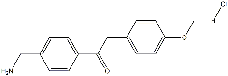 1-(4-Aminomethyl-phenyl)-2-(4-methoxy-phenyl)-ethanone hydrochloride结构式