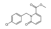 methyl 1-[(4-chlorophenyl)methyl]-6-oxopyridine-2-carboxylate结构式