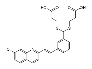 5-(3-(2-(7-chloroquinolin-2-yl)ethenyl)phenyl)-4,6-dithianonanedioic acid结构式