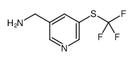 1-{5-[(Trifluoromethyl)sulfanyl]-3-pyridinyl}methanamine结构式