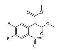 2-(4-bromo-5-fluoro-2-nitrophenyl)malonic acid dimethyl ester结构式