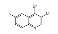 4-bromo-3-chloro-6-ethylquinoline结构式
