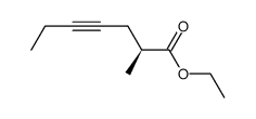 (+)-(S)-2-methylhept-4-ynoic acid ethyl ester Structure