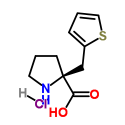 (S)-ALPHA-(2-THIOPHENYLMETHYL)-PROLINE-HCL结构式