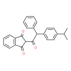 2-[(4-(1-Methylethyl)phenyl)-phenyl-acetyl]-1H-indan-1,3-dion structure