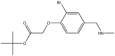 tert-butyl 2-(2-bromo-4-((methylamino)methyl)phenoxy)acetate Structure