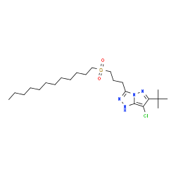 1H-Pyrazolo[5,1-c]1,2,4-triazole, 7-cloro-6-(1,1-dimethylethyl)-3-[3-(dodecylsulfonyl)propyl结构式