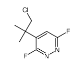 4-(1-chloro-2-methylpropan-2-yl)-3,6-difluoropyridazine Structure
