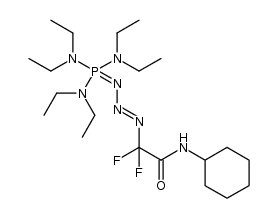 N-cyclohexyl-2,2-difluoro-2-((tris(diethylamino)phosphoranylidene)triaz-1-en-1-yl)acetamide Structure