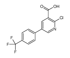 2-chloro-5-[4-(trifluoromethyl)phenyl]pyridine-3-carboxylic acid Structure