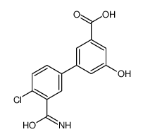 3-(3-carbamoyl-4-chlorophenyl)-5-hydroxybenzoic acid Structure