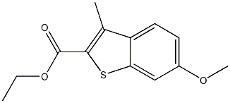 Benzo[b]thiophene-2-carboxylic acid, 6-methoxy-3-methyl-, ethyl ester Structure