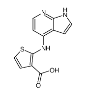 2-(1H-pyrrolo[2,3-b]pyridin-4-ylamino)-thiophene-3-carboxylic acid Structure