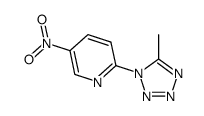 2-(5-methyl-1H-tetrazol-1-yl)-5-nitro-pyridine结构式